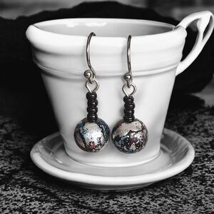 5 For $25💫Metallic Splattered Paintball Earrings